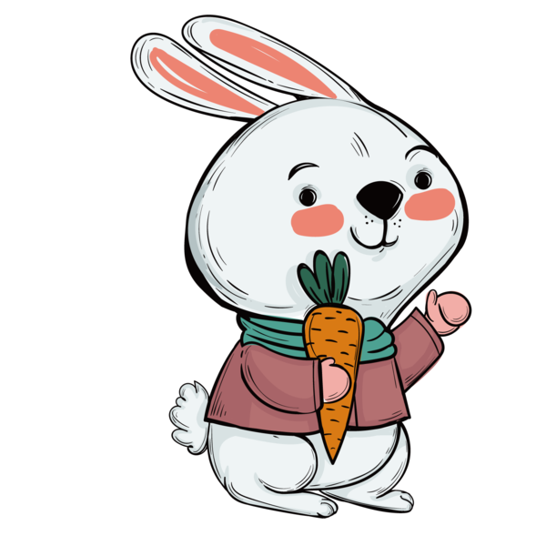 Transparent Easter Bunny Rabbit Cuteness Food for Easter