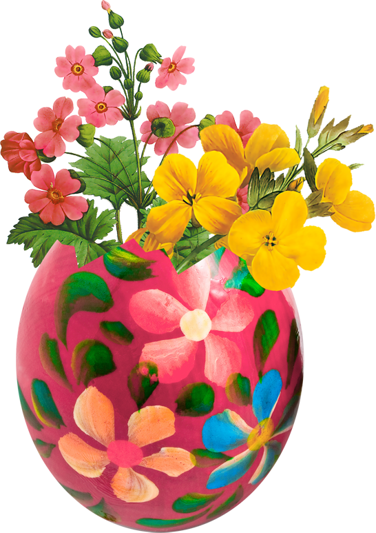 Transparent Vase Easter Flower Bouquet Plant Flower for Easter