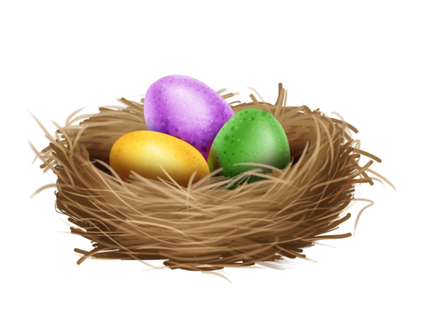 Transparent Easter Bunny Easter Easter Egg Bird Nest Nest for Easter