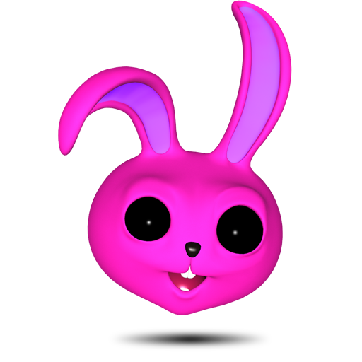 Transparent Rabbit Pink Easter Bunny for Easter