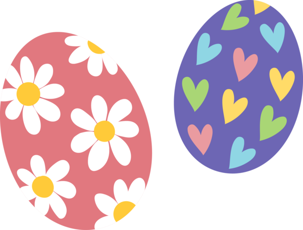 Transparent Chicken Easter Egg Logo Petal Circle for Easter
