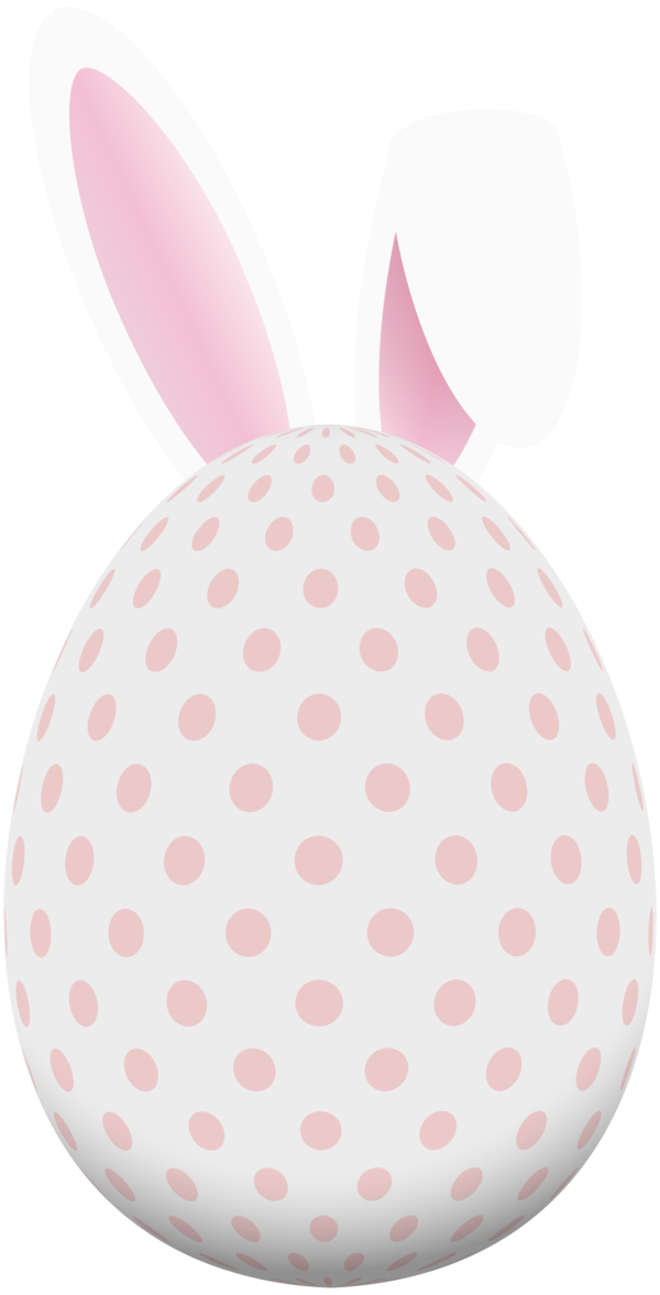 Transparent Easter Bunny Easter Easter Egg Pink Polka Dot for Easter