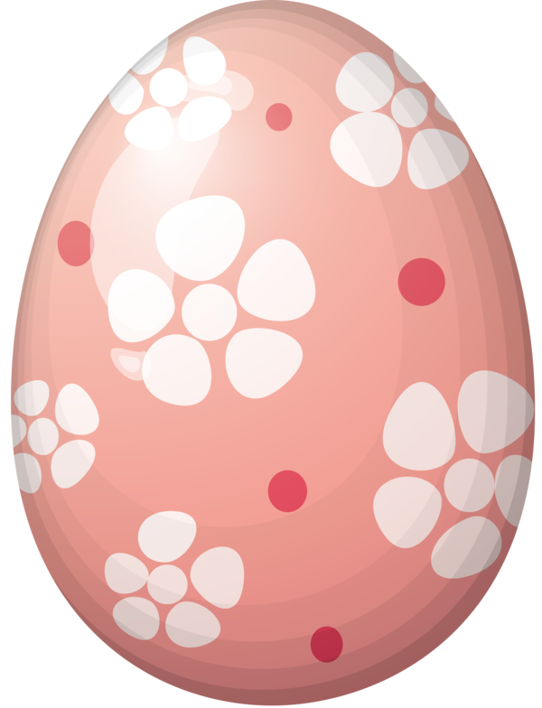Transparent Easter Bunny Red Easter Egg Easter Egg Pink Polka Dot for Easter