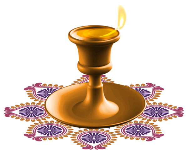 Transparent Diwali Candle Diya Purple Tableware for Diwali