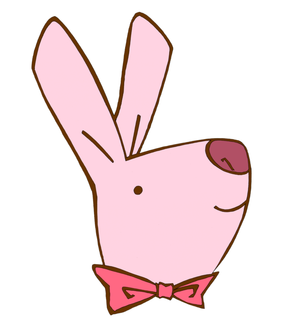 Transparent Setsubun Oni Rabbit Pink for Easter