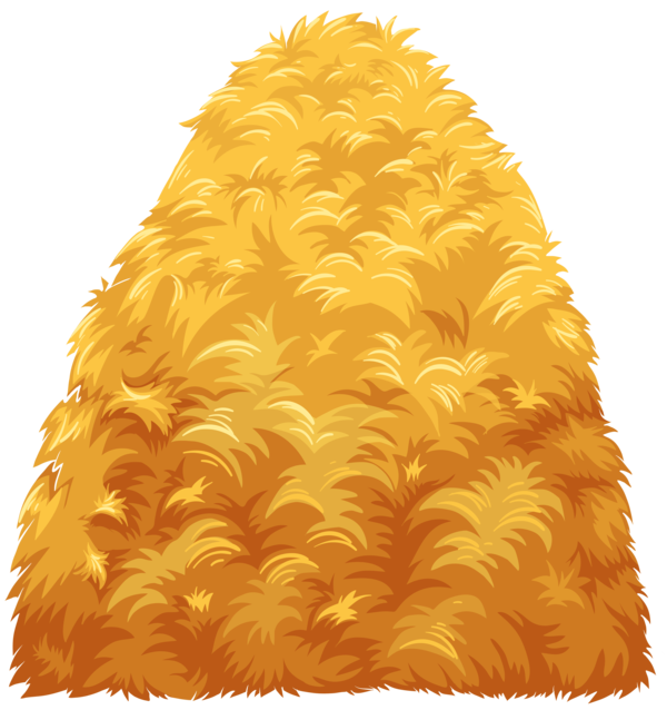 Transparent Haystack Hay Sheaf Fur Yellow for Thanksgiving