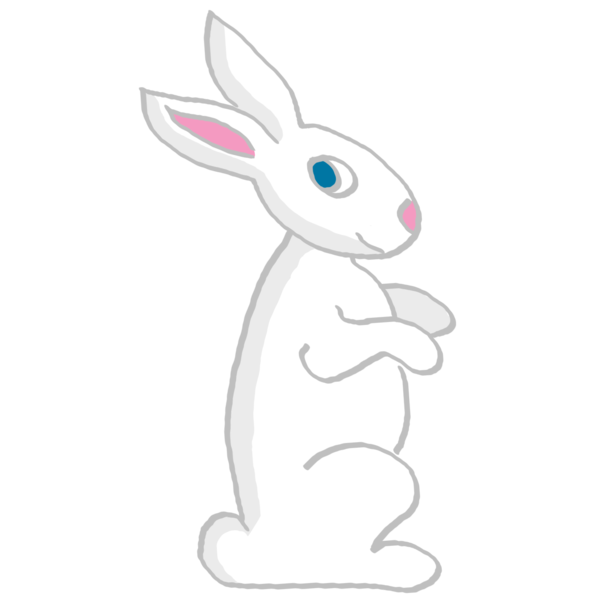 Transparent Bugs Bunny Easter Bunny Rabbit Line Art Wing for Easter