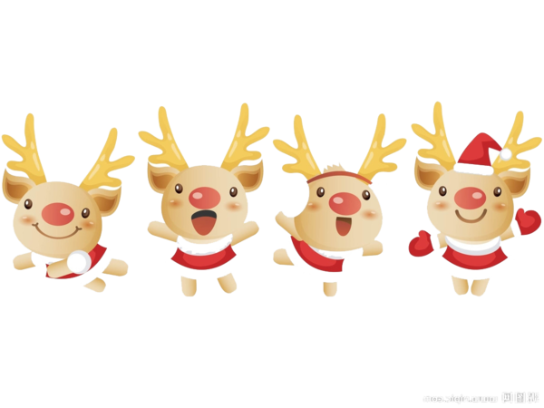 Transparent Reindeer Santa Claus Christmas Christmas Decoration Deer for Christmas