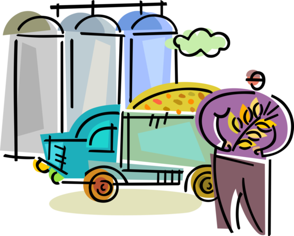 Transparent Silo Cereal Wheat Vehicle Area for Thanksgiving