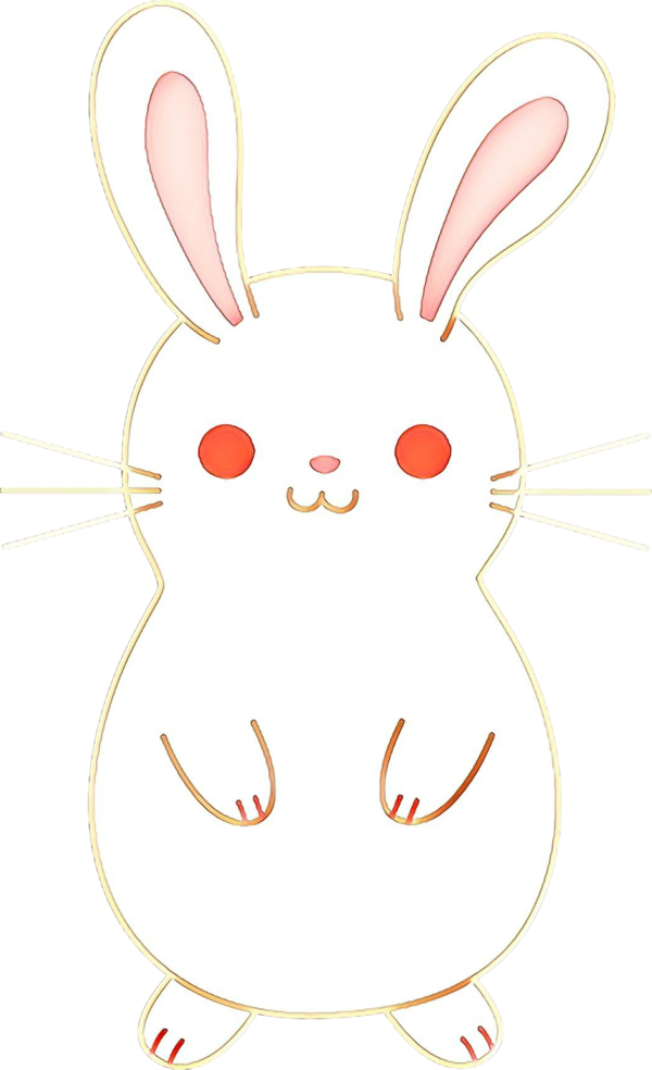 Transparent Hare Easter Bunny Rabbit White for Easter