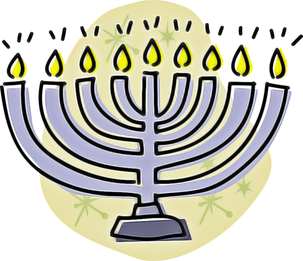 Transparent Hanukkah Menorah Purim Candle Holder for Diwali