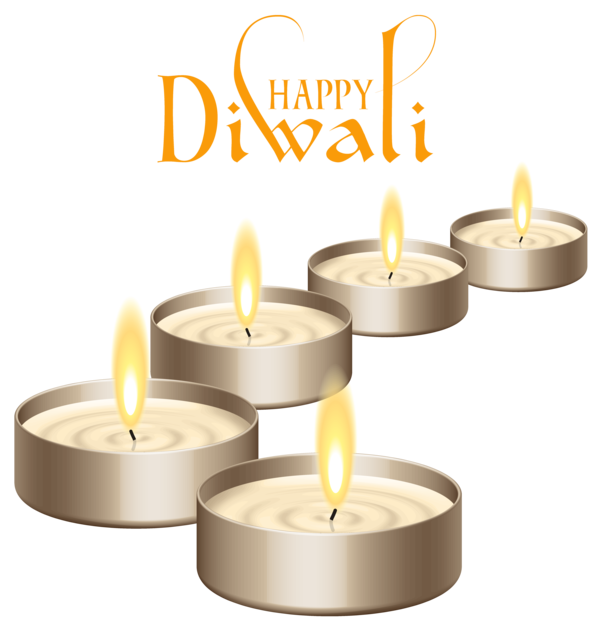 Transparent Diwali Happiness Wish Flameless Candle Decor for Diwali