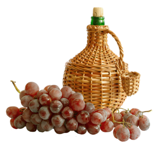 Transparent Wine Red Wine Grape Fruit Natural Foods for Thanksgiving