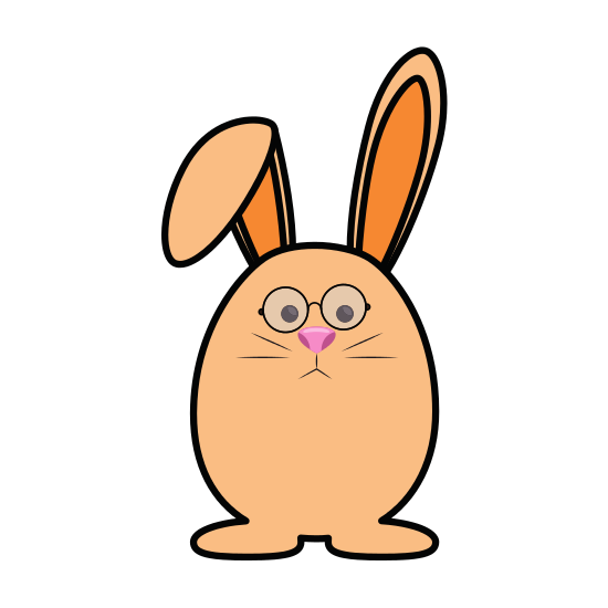 Transparent Easter Bunny Hare Rabbit Cartoon for Easter