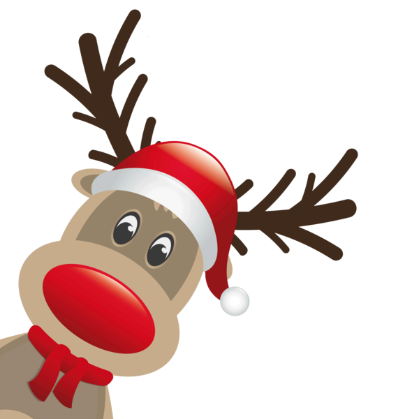 Transparent Rudolph Reindeer Santa Claus Christmas Ornament Deer for Christmas
