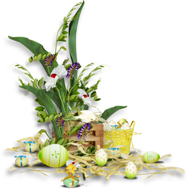 Transparent Easter Bunny Easter Easter Egg Plant Flower for Easter