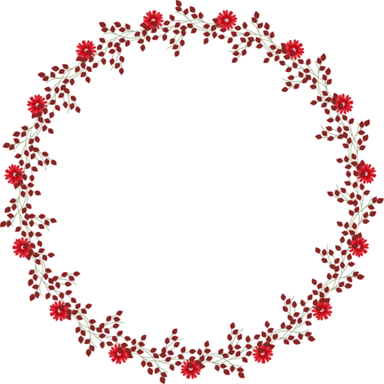 Transparent Garland Flower Wreath Red Text for Diwali