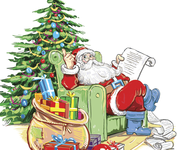 Transparent Santa Claus Christmas Tree Gift Fir Christmas Decoration for Christmas