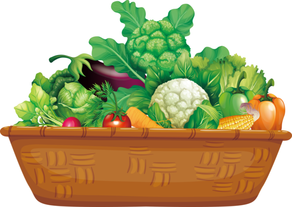 Transparent Organic Food Vegetable Basket Superfood Vegetarian Food for Thanksgiving