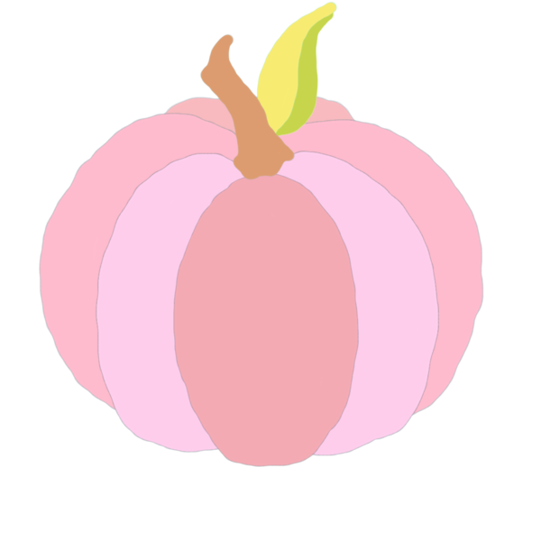 Transparent Drawing Apple Banana Peel Pink Plant for Thanksgiving