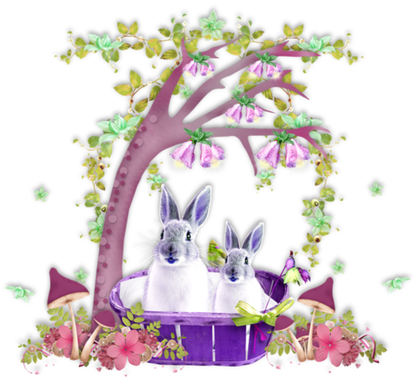 Transparent Net Blog Computer Flower Purple for Easter