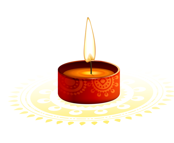 Transparent Rangoli Candle Diwali Wax Lighting for Diwali