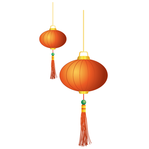 Transparent Chinese New Year Lantern New Year Orange Christmas Ornament for Diwali