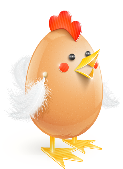 Transparent Drawing Egg Poultry Food for Easter