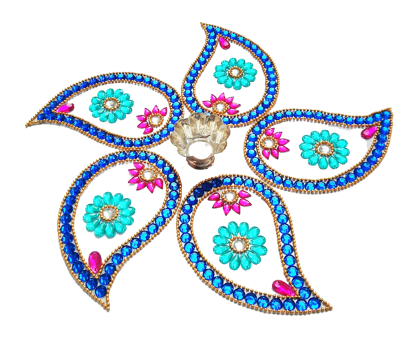 Transparent Rangoli Kundan Jewellery Body Jewelry for Diwali