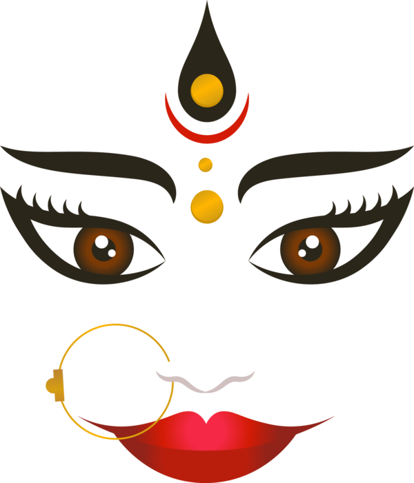 Transparent Navaratri Durga Puja Happiness Eyewear Nose for Dussehra