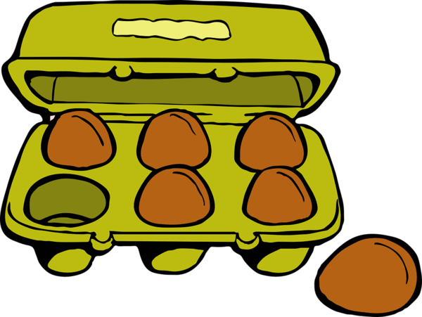 Transparent Egg Carton Chicken Egg Yellow Line for Easter