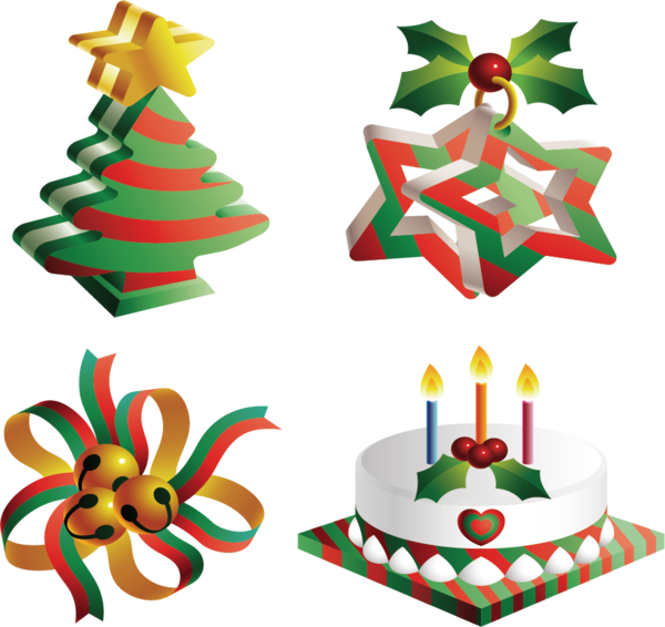 Transparent Christmas Designs Santa Claus Christmas Fir Pine Family for Christmas