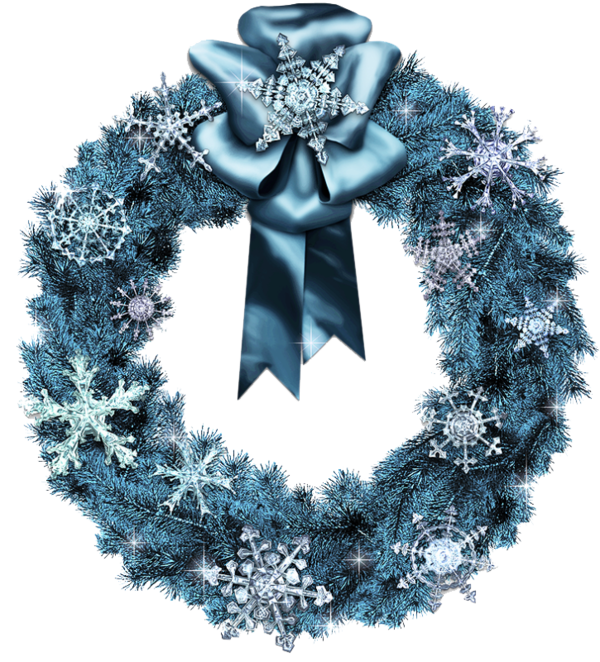 Transparent Wreath Christmas Christmas Tree Blue Pine Family for Christmas