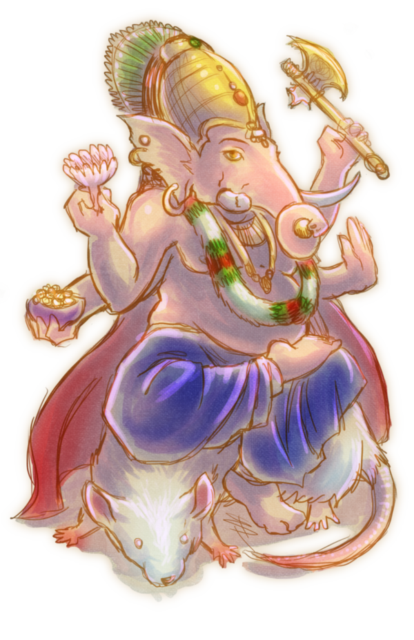 Transparent Ganesha Hanuman Kali Figurine Mythology for Diwali