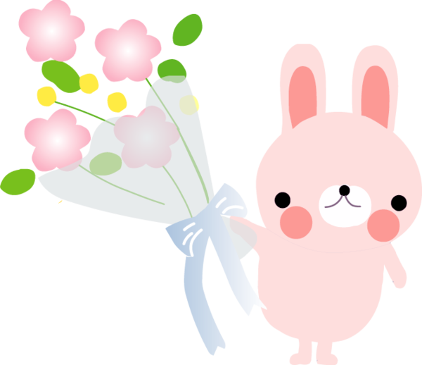 Transparent Nosegay Flower Wedding Anniversary Pink for Easter