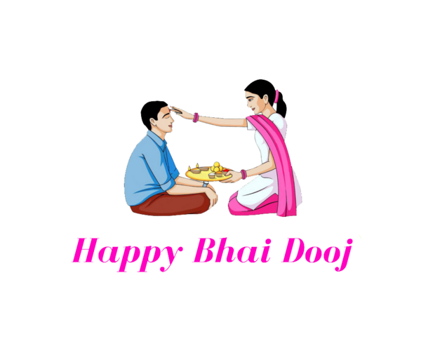 Transparent Bhai Dooj Festival Diwali Text Pink for Diwali