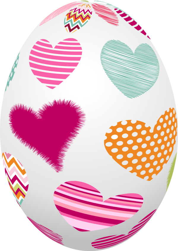 Transparent Easter Bunny Easter Egg Easter Pink Heart for Valentines Day