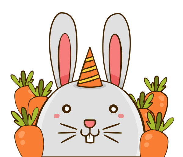 Transparent White Rabbit Carrot European Rabbit Flower Food for Easter
