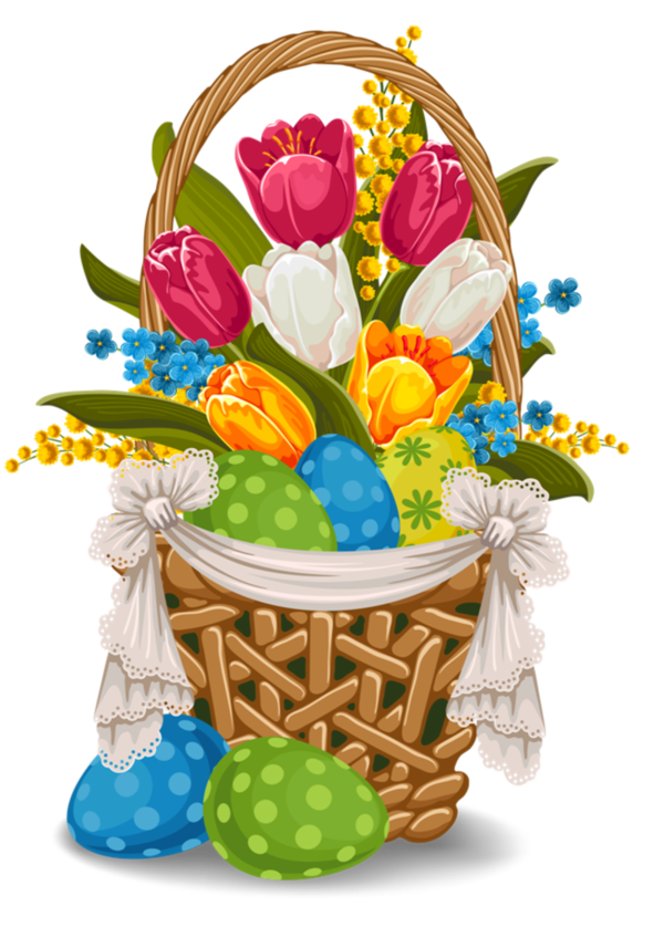 Transparent Easter Basket Basket Flower Plant for Easter