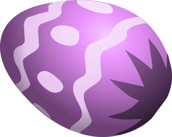 Transparent Hurst Easter Egg Purple Violet for Easter