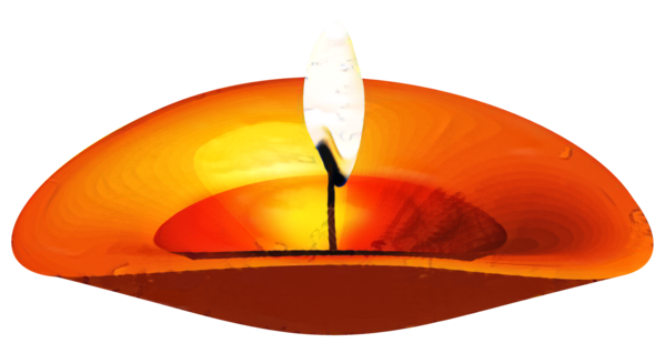 Transparent Lighting Wax Orange for Diwali