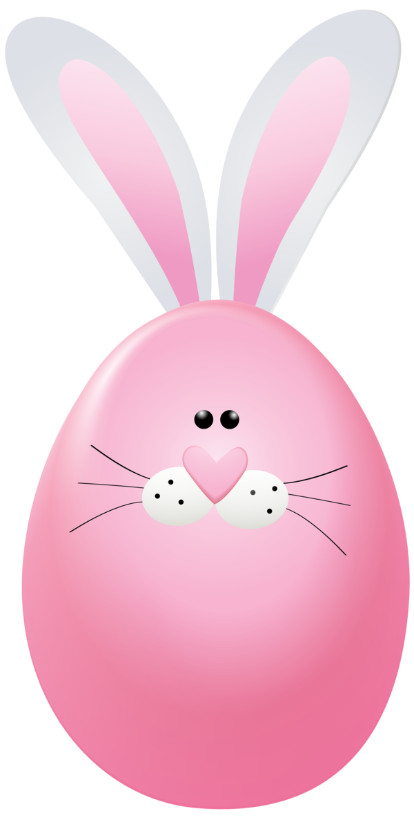 Transparent Easter Bunny Hare Rabbit Pink for Easter