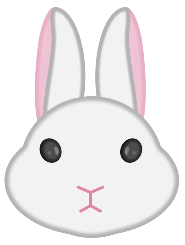Transparent Easter Bunny Bugs Bunny Rabbit Pink Whiskers for Easter