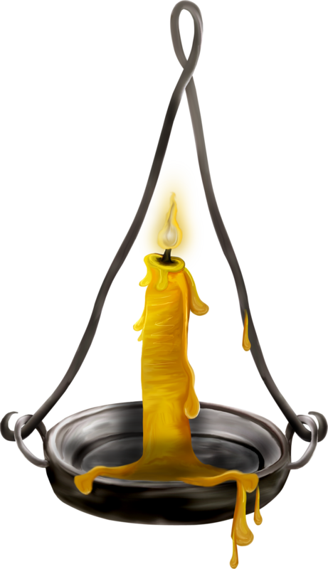 Transparent Candle Light Fixture Light Yellow for Diwali