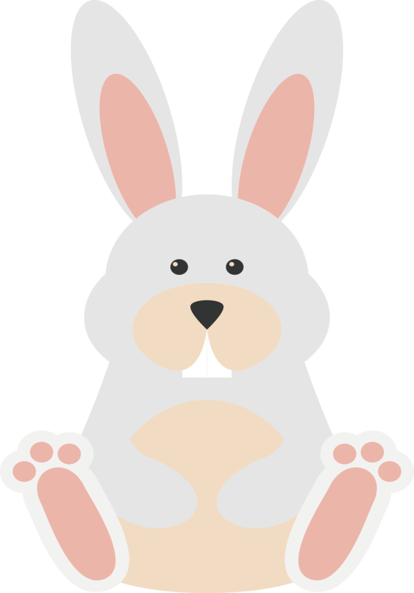 Transparent Rabbit Paper European Rabbit Pink Easter Bunny for Easter