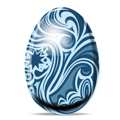 Transparent Easter Egg Easter Egg Blue And White Porcelain Spiral for Easter