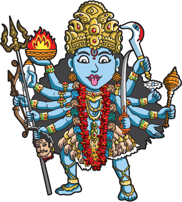 Transparent Kali Shiva Hinduism Visual Arts Flower for Dussehra
