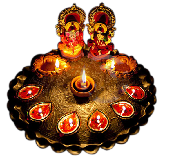 Transparent Ganesha Lakshmi Diwali Cake Christmas Ornament for Diwali