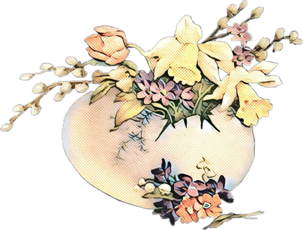 Transparent Embroidery Easter Easter Egg Flower Plant for Easter
