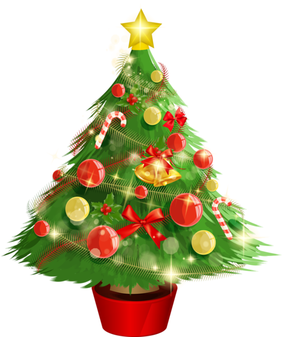 Transparent Christmas Tree Santa Claus Christmas Fir Evergreen for Christmas